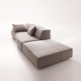 木竹家私 创意家具弧形皮艺 布艺羽绒异形沙发客厅组合 原创设计