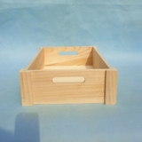 zakka桌面化妆品收纳盒实木长方形家用储物盒木托盘多肉木盒子