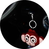 新品汽车钥匙扣适用于现代迷你大众卡通公仔猴子钥匙挂件女