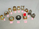 西洋收藏欧洲古董英国淘回/特价vintage一组格式迷你可爱的铜钟表
