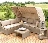 伦森国际 藤 咖啡厅茶几露台躺椅户外地中海塑料多功能组合竹沙发