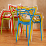 包邮休闲镂空椅塑料椅子甜品椅餐椅简约咖啡椅 猫耳扶手椅蔓藤椅