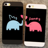小象iPhone4S手机壳苹果iPhone5S手机壳磨砂情侣款iPhone6手机壳