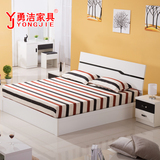 勇洁板式高箱床1.5米1.8米双人床气动床储物床收纳床卧室家具定制
