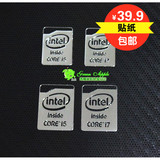 intel Core i7 i5 酷睿2 3 4代 LOGO  金属贴纸 笔记本电脑贴纸