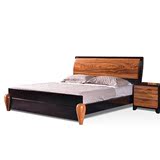 索格乌金木实木床1.8米中式单人双人床气压高箱体储物1.5家具婚床