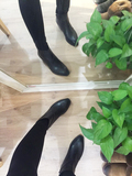 MOMO鞋子再次团购 韩国个人设计师设计款 侧拉链加绒女粗跟 保暖