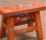 彩色小马凳实木雕刻蝙蝠小板凳时尚创意小凳子 实木凳子儿童凳