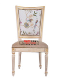美式新古典实木餐椅书桌椅  欧式实木餐椅书椅 法式实木餐椅