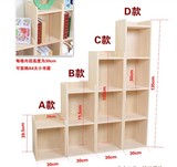 实木书柜书架简约储物柜收纳柜带门儿童玩具柜子杂物松木收纳柜