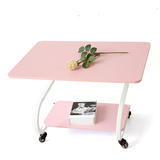 粉色电脑桌 笔记本桌可移动小桌子学习桌茶几桌 沙发边桌 宜家风
