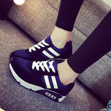 2016春季新款运动鞋女韩版黑白色女生跑步鞋休闲运动风n字球鞋子