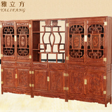 红木书柜中式仿古实木家具花梨木书房书架置物架单个木质带门书柜
