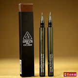 包邮韩国代购 3CE超极细防水眼线液笔软硬刷头水笔持久不晕染正品