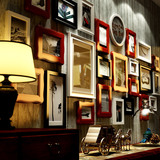 美式实木相框创意照片墙相框墙 高档装饰画 墙面壁挂软装饰品配饰