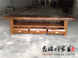中式复古香樟木电视柜厂家直销定做全实木带抽屉电视桌客厅储物柜