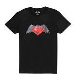 蝙蝠侠大战超人 男士黑色短袖纯棉T恤 炫酷印花 简约透气