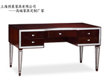 新中式实木写字台 法式实木雕刻书房书桌办公桌写字台家具定制