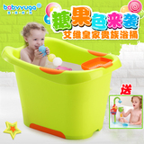 宝贝时代加长加高超厚婴儿浴盆洗澡盆儿童洗澡桶 宝宝沐浴桶塑料