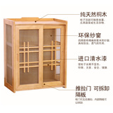 现代实木防虫蛀推拉餐边柜小户型移门储物柜简约日式壁挂柜子清仓