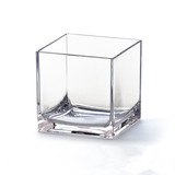 方型玻璃花瓶花盆 水培花卉透明器皿 小型桌面盆栽植物 批发包邮