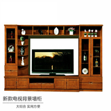 厂家直销实木电视柜 橡木影视柜 客厅电视机地柜 组合储物墙柜