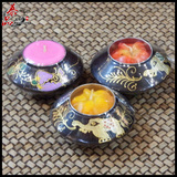 泰国进口浪漫小烛台复古东南亚家居装饰创意礼品泰式手绘烛台