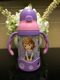正品Disney/迪士尼儿童吸管水杯WD-4267 汽车总动员 苏菲亚