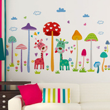 纸卧室墙纸客厅宝宝卡通墙面贴画儿童房自粘壁纸装饰墙贴量身高贴