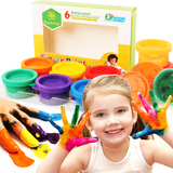 儿童30ml手指画颜料安全无毒可水洗宝宝手绘绘画颜料 6色EF01250
