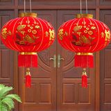 大红灯笼植绒阳台结婚户外防水广告国庆节传统节日小区装饰圆灯笼
