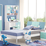 儿童家具 卧室套装儿童床带双抽单人床 男孩青少年高箱床组合