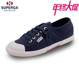 2015新品休伯家Superga Aerex Century 中性深蓝色白色低帮帆布鞋