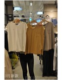 韩国东大门直邮代购女装Lavender 左起1/2/3色新品V领休闲T恤