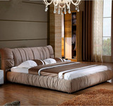 床布床1.5/1.8米双人床小户型储物软床可拆洗布艺床简约时尚婚床