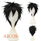 【AICOS】妖精的尾巴 格雷/火影忍者 佐助黑色cosplay假发