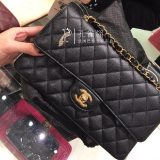 Chanel/香奈儿chanel女包15新款中号经典菱格纹口盖链条单肩包