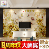 神画家瓷砖背景墙现代中式客厅电视镶金3d雕刻壁画微晶石家和富贵