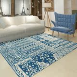 热卖客厅茶几地毯欧美现代地中海地毯床边卧室可机洗水洗编织毯不