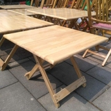 实木折叠桌子 简易小书桌 麻将方桌 便携式家用餐桌 户外摆摊桌椅