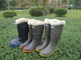 冬季时尚雨鞋男女式高筒雨靴超软保暖雨靴韩版防水靴 厚底舒适