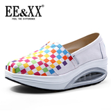 EEXX专柜新款韩版帆布摇摇鞋时尚休闲鞋一脚蹬懒人鞋女鞋单鞋0871