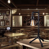 loft复古工业酒吧咖啡厅装饰水管灯 护眼学习个性机器人创意台灯