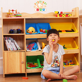d正富超大实木玩具收纳架儿童实木储物置物架木制储物收纳柜