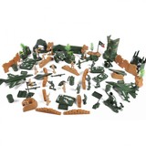 100件豪华装二战士兵模型战争场景怀旧军事沙盘玩具小兵人男孩