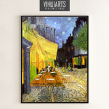 yihuiarts高档临摹梵高油画三联组合纯手绘客厅玄关装饰画挂画