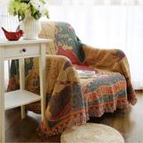 美式乡村沙发毯特价地中海风格世界地图纯棉线毯地垫地毯沙发巾