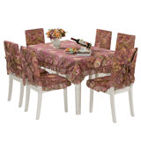 餐桌布椅套椅垫套装欧式椅子套餐椅套布艺定做茶几圆桌布简约现代