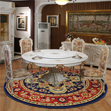 美尔居  英伦复古土耳其波斯美式圆形地毯 客厅茶几卧室床边地毯