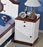 【娴雅家具】美式乡村简约实木儿童家具创意海盗船配套抽屉床头柜